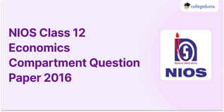 NIOS Class 12 Economics Compartment Question Paper 2016 with Answer Key